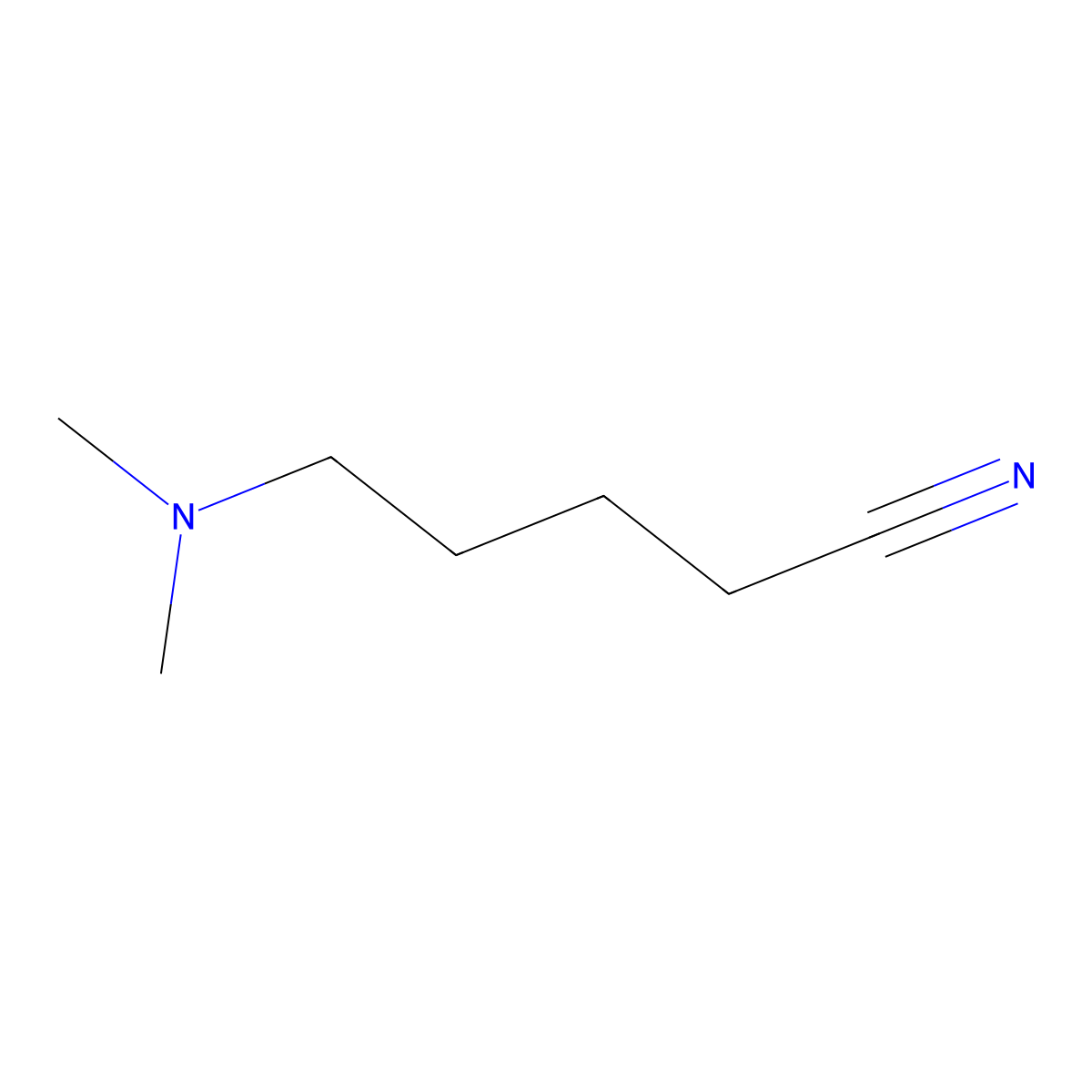 5-(Dimethylamino)pentanenitrile molecular structure, CAS 3209-45-8