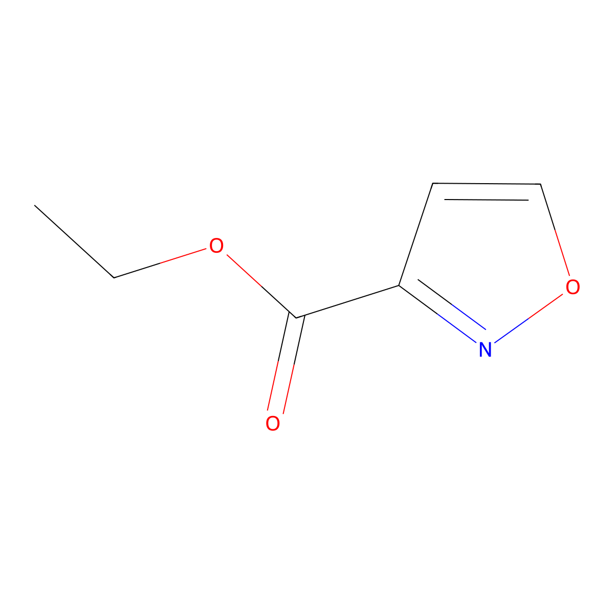 Ethyl 1,2-oxazole-3-carboxylate molecular structure, CAS 3209-70-9