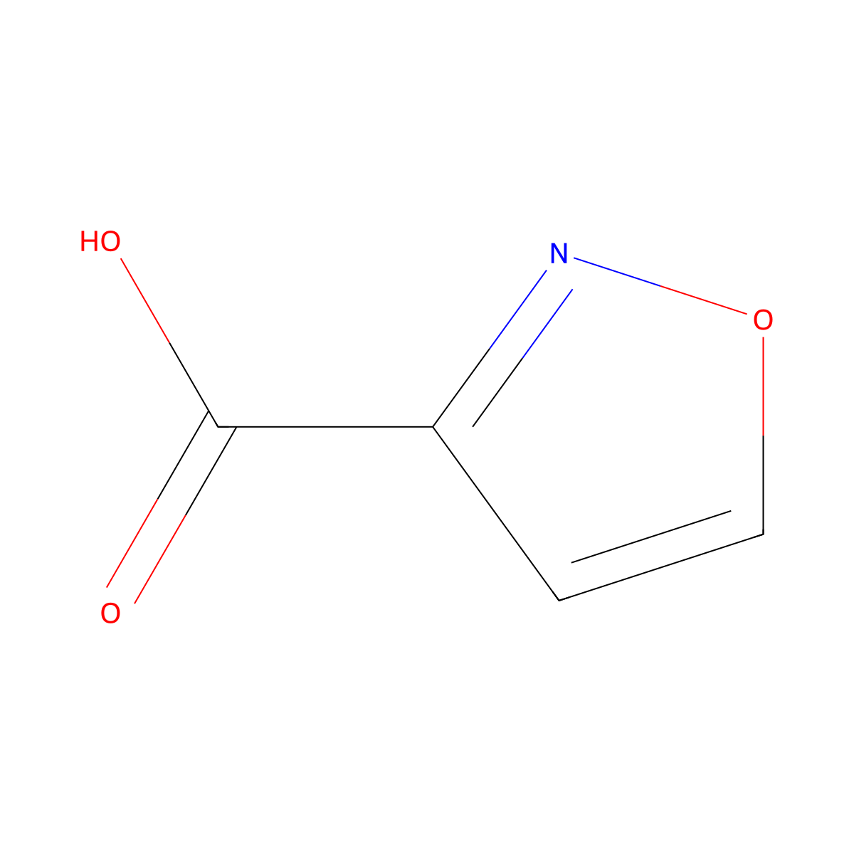 3-Isoxazolecarboxylic acid molecular structure, CAS 3209-71-0