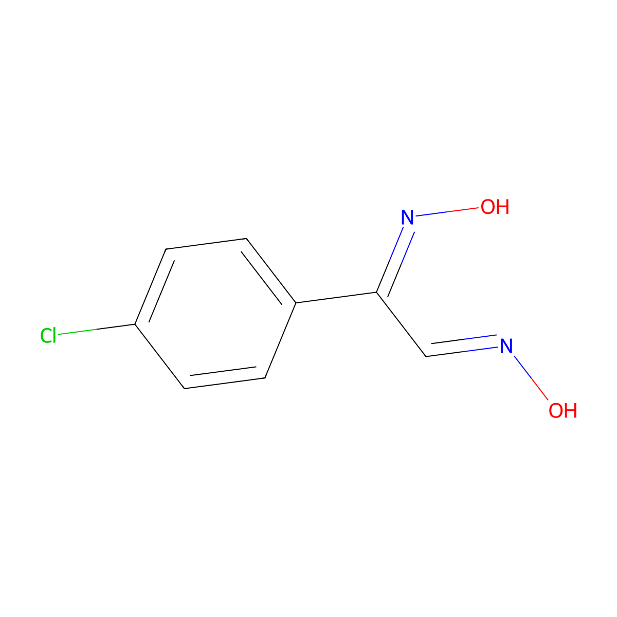 p-Chlorophenylglyoxime molecular structure, CAS 32090-75-8