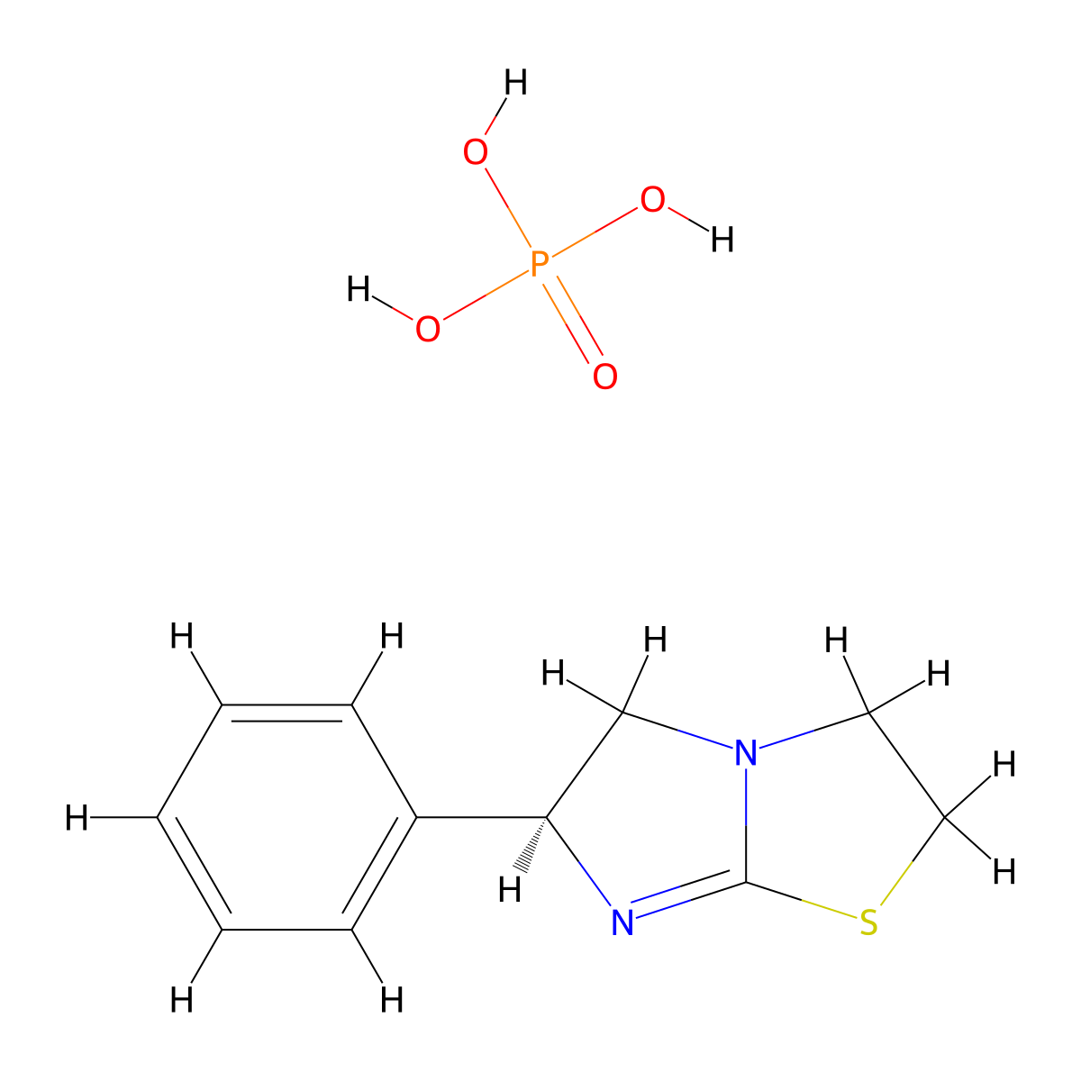 Levamisole Phosphate molecular structure, CAS 32093-35-9