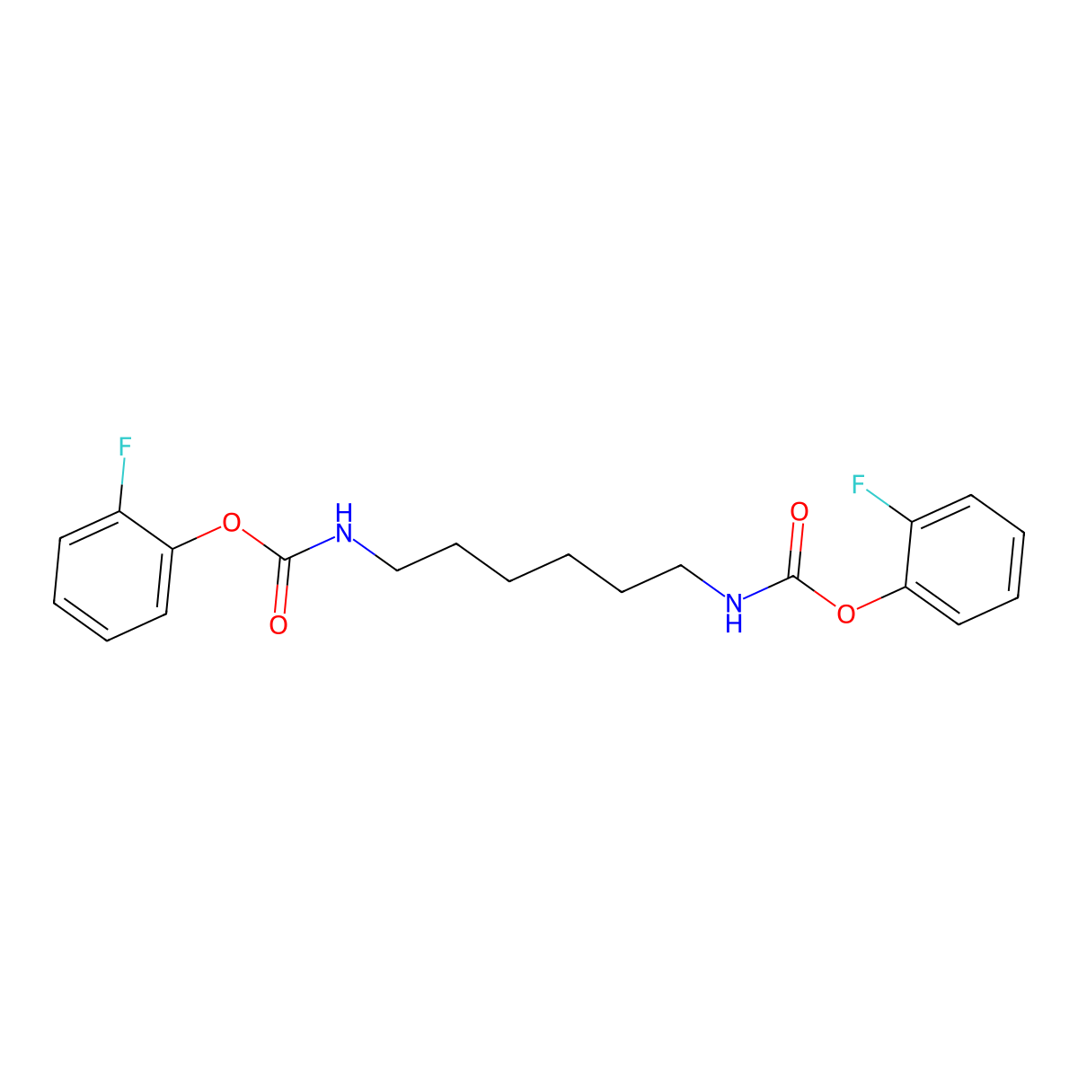 (2-fluorophenyl) N-[6-[(2-fluorophenoxy)carbonylamino]hexyl]carbamate molecular structure, CAS 32094-51-2