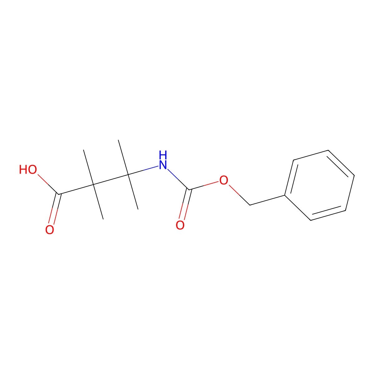3-(((Benzyloxy)carbonyl)amino)-2,2,3-trimethylbutanoic acid molecular structure, CAS 32097-54-4