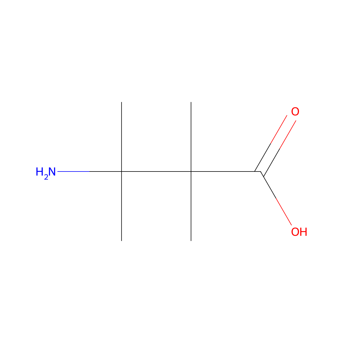 3-Amino-2,2,3-trimethylbutanoic acid molecular structure, CAS 32097-57-7