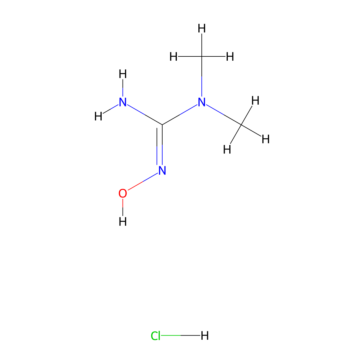 2-Hydroxy-1,1-dimethylguanidine hydrochloride molecular structure, CAS 32098-89-8