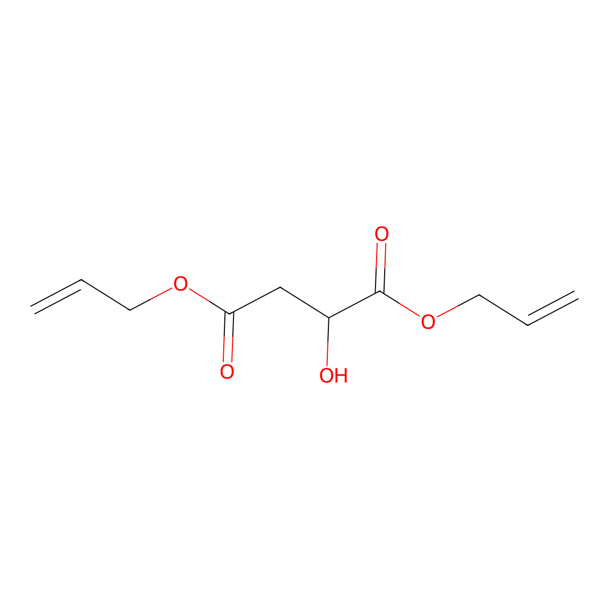 Diprop-2-en-1-yl 2-hydroxybutanedioate molecular structure, CAS 32099-14-2