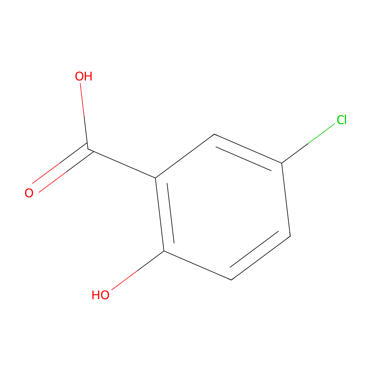 5-Chlorosalicylic Acid molecular structure, CAS 321-14-2