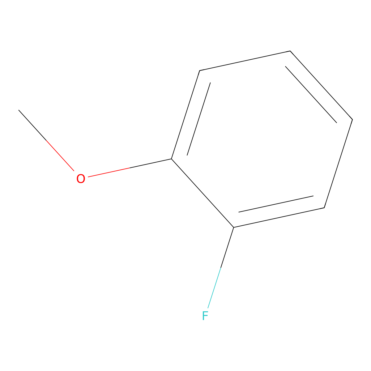 2-Fluoroanisole molecular structure, CAS 321-28-8