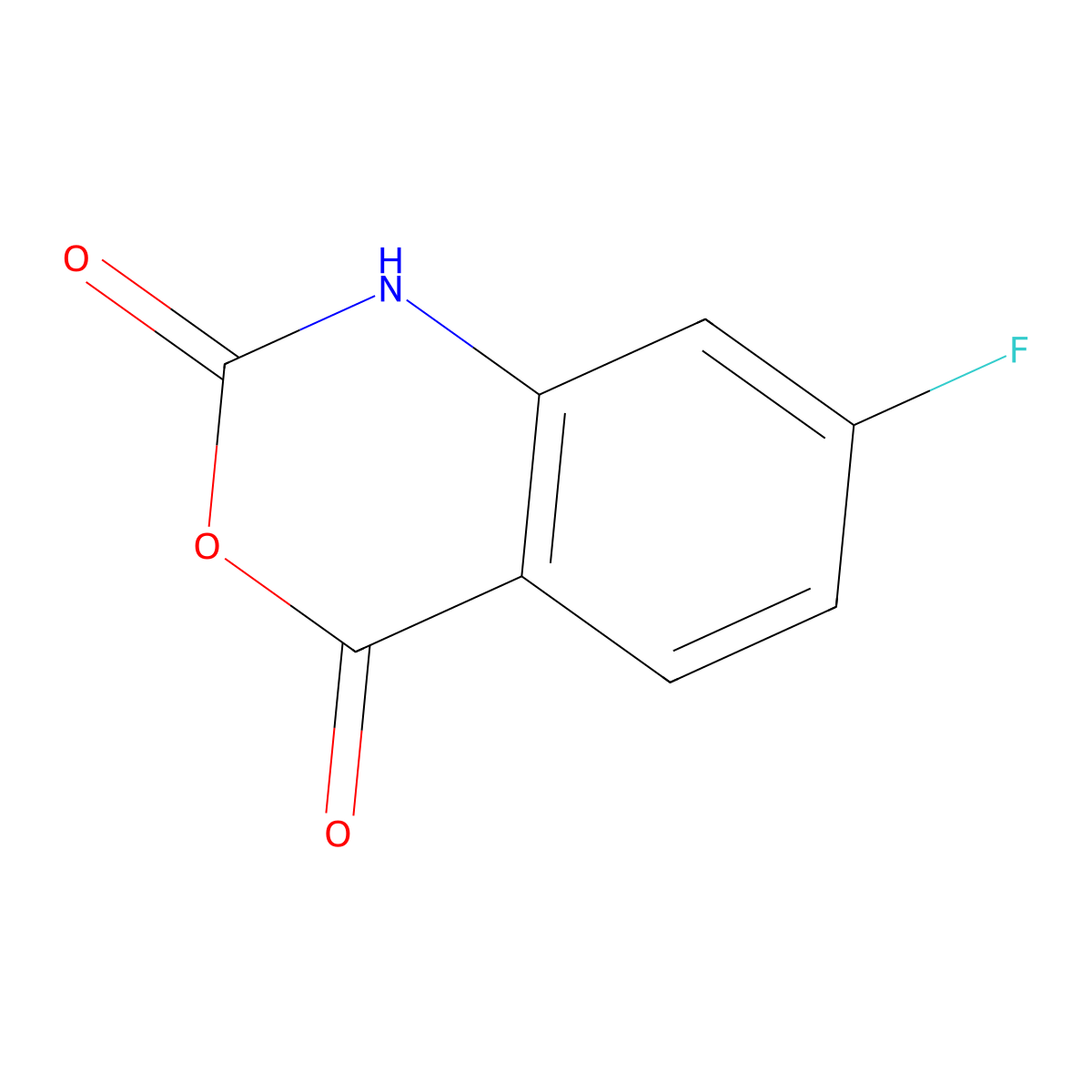 7-Fluoroisatoic anhydride molecular structure, CAS 321-50-6