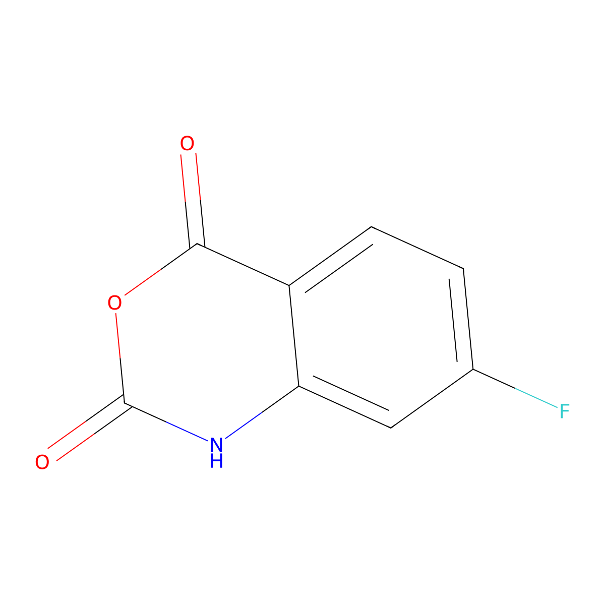 7-Fluoroisatoic anhydride molecular structure, CAS 321-50-6