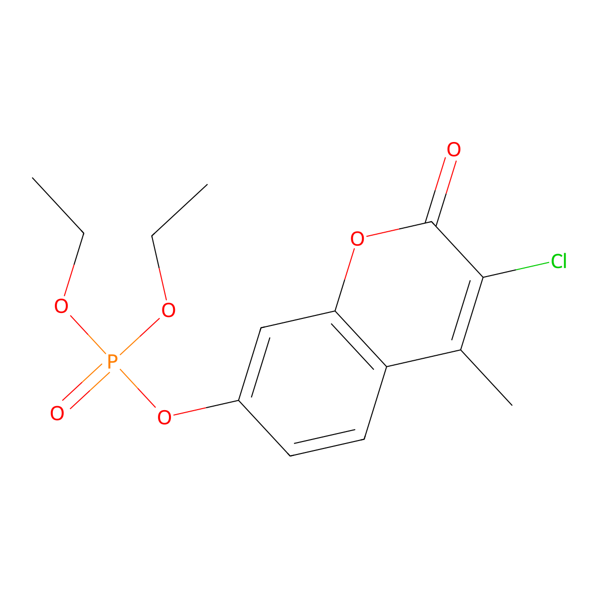 Coumaphos oxon molecular structure, CAS 321-54-0