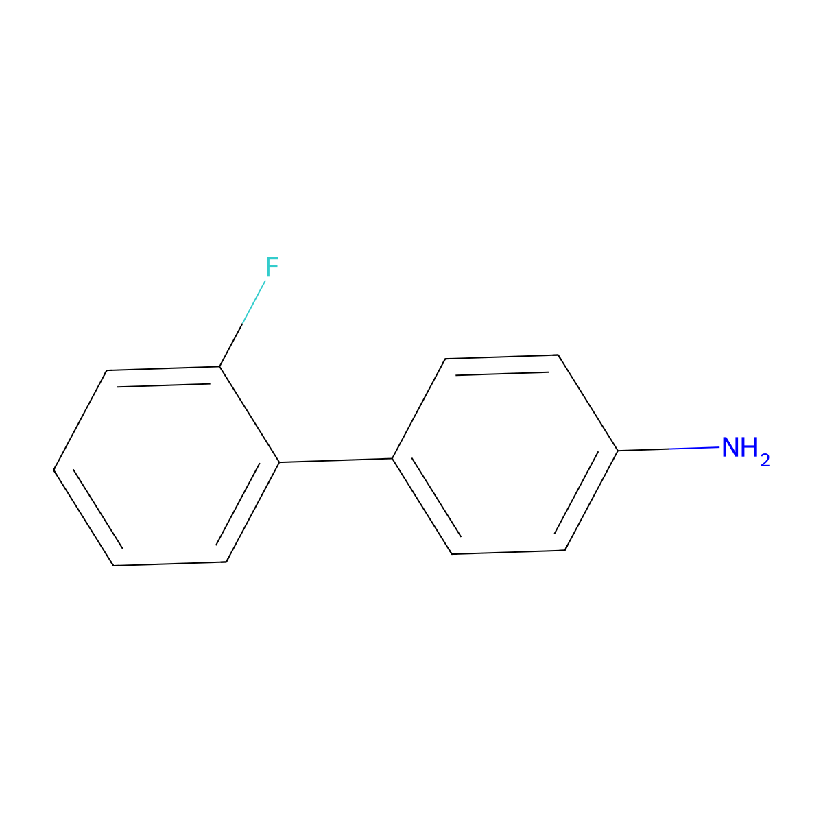 2'-Fluoro[1,1'-biphenyl]-4-amine molecular structure, CAS 321-61-9