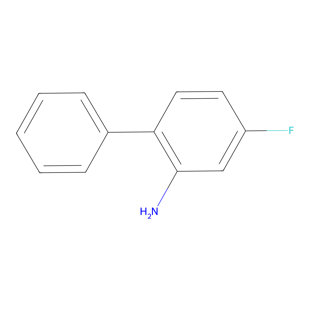 2-Amino-4-fluorobiphenyl molecular structure, CAS 321-68-6