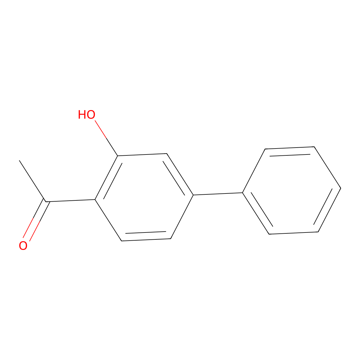 1-(3-Hydroxy-4-biphenylyl)ethanone molecular structure, CAS 32101-38-5