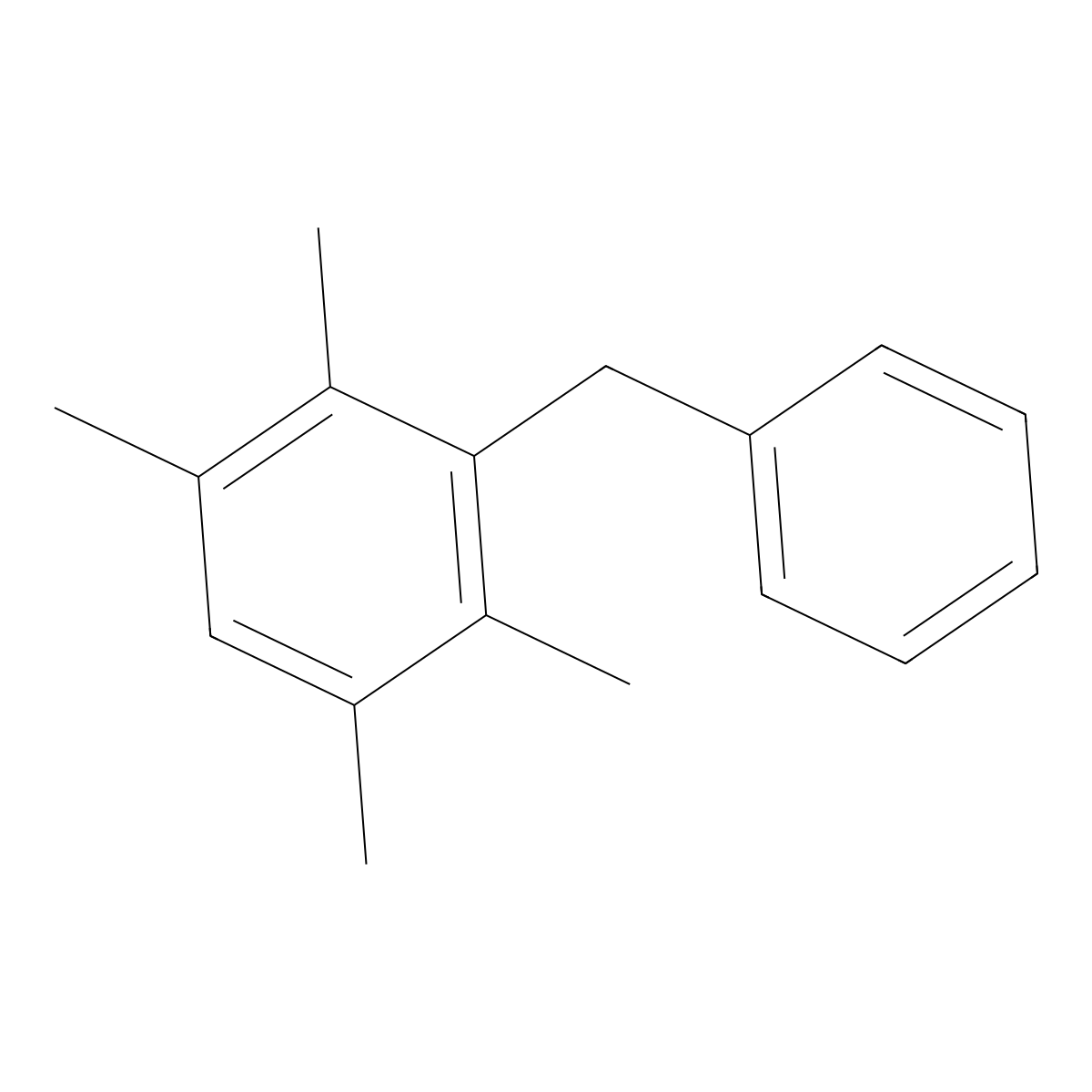 3-Benzyl-1,2,4,5-tetramethylbenzene molecular structure, CAS 32102-77-5