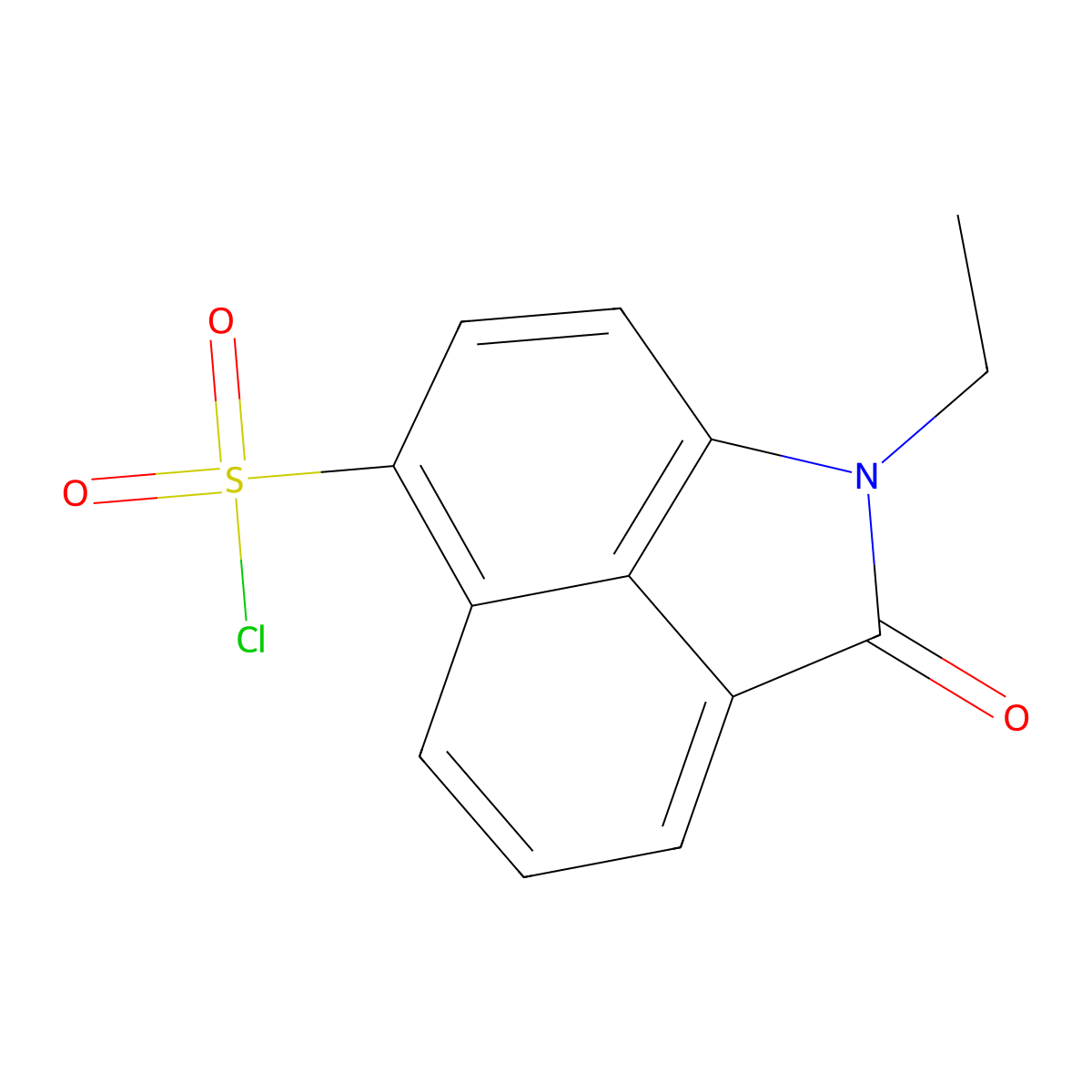 1-Ethyl-2-oxo-1,2-dihydrobenzo[cd]indole-6-sulfonyl chloride molecular structure, CAS 32103-15-4