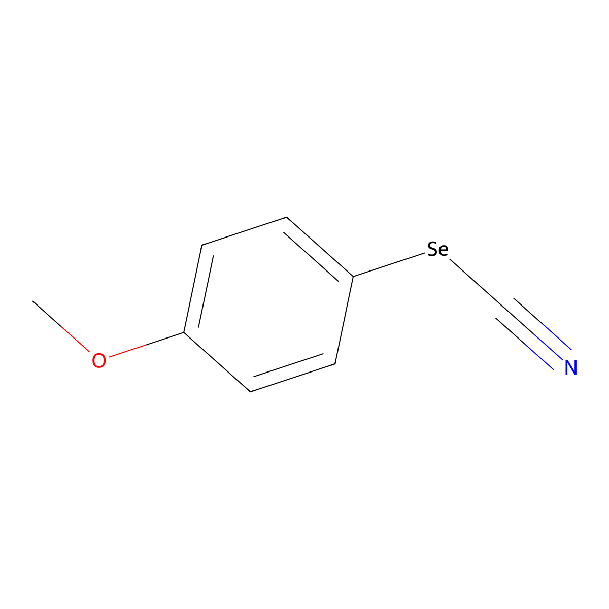 4-Methoxyphenyl selenocyanate molecular structure, CAS 32111-94-7