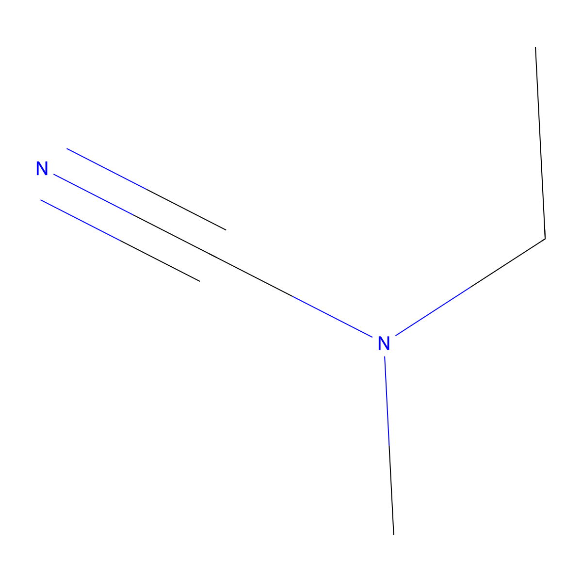 Cyano(ethyl)methylamine molecular structure, CAS 32112-06-4