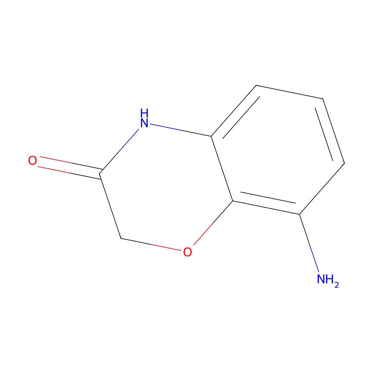 8-Amino-2H-1,4-benzoxazin-3(4H)-one molecular structure, CAS 321126-82-3
