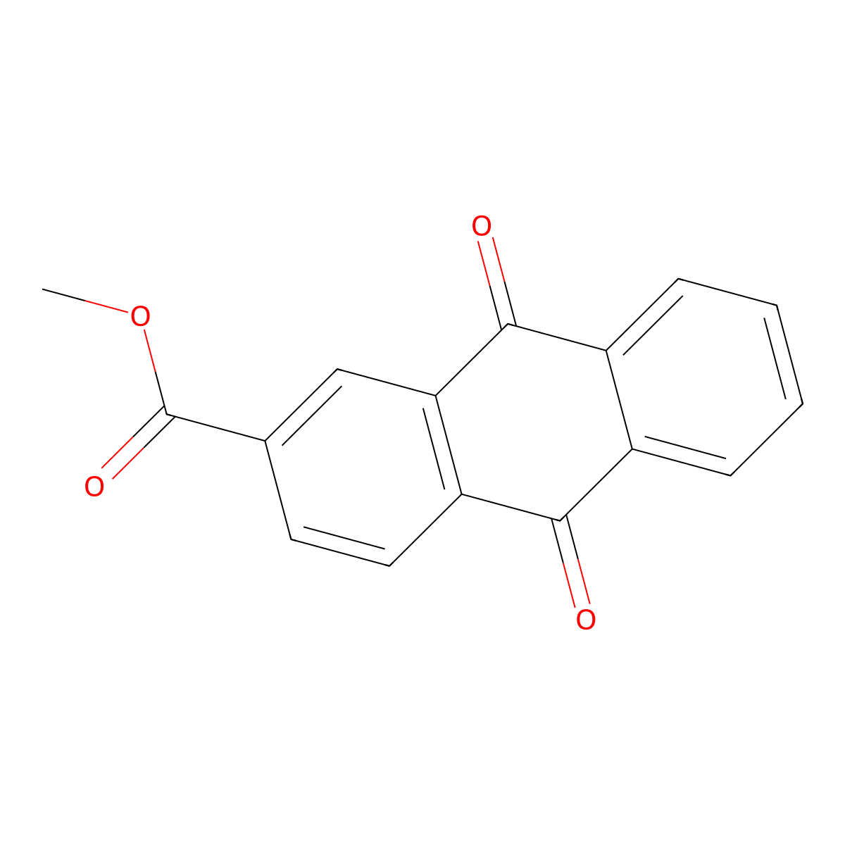2-Carbomethoxy-9,10-anthraquinone molecular structure, CAS 32114-48-0