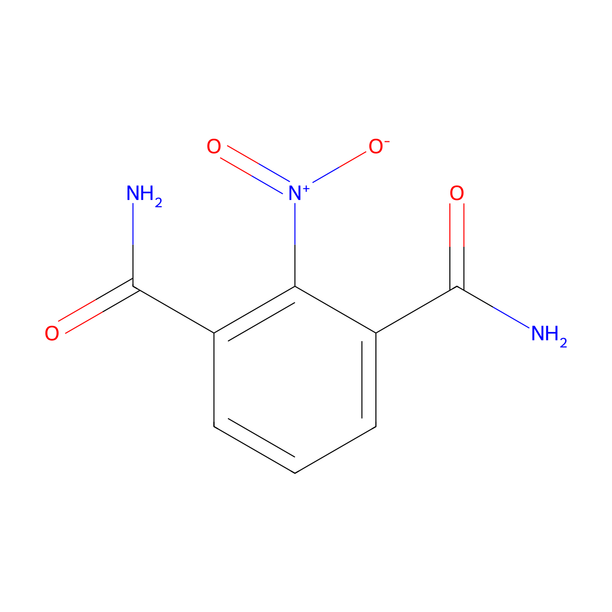 2-Nitrobenzene-1,3-dicarboxamide molecular structure, CAS 32114-73-1