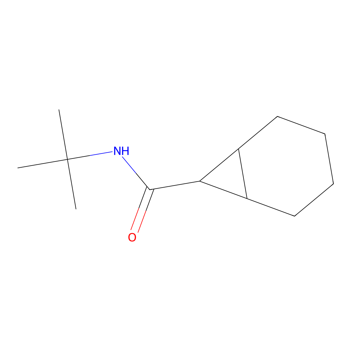 N-(tert-butyl)bicyclo[4.1.0]heptane-7-carboxamide molecular structure, CAS 321142-66-9