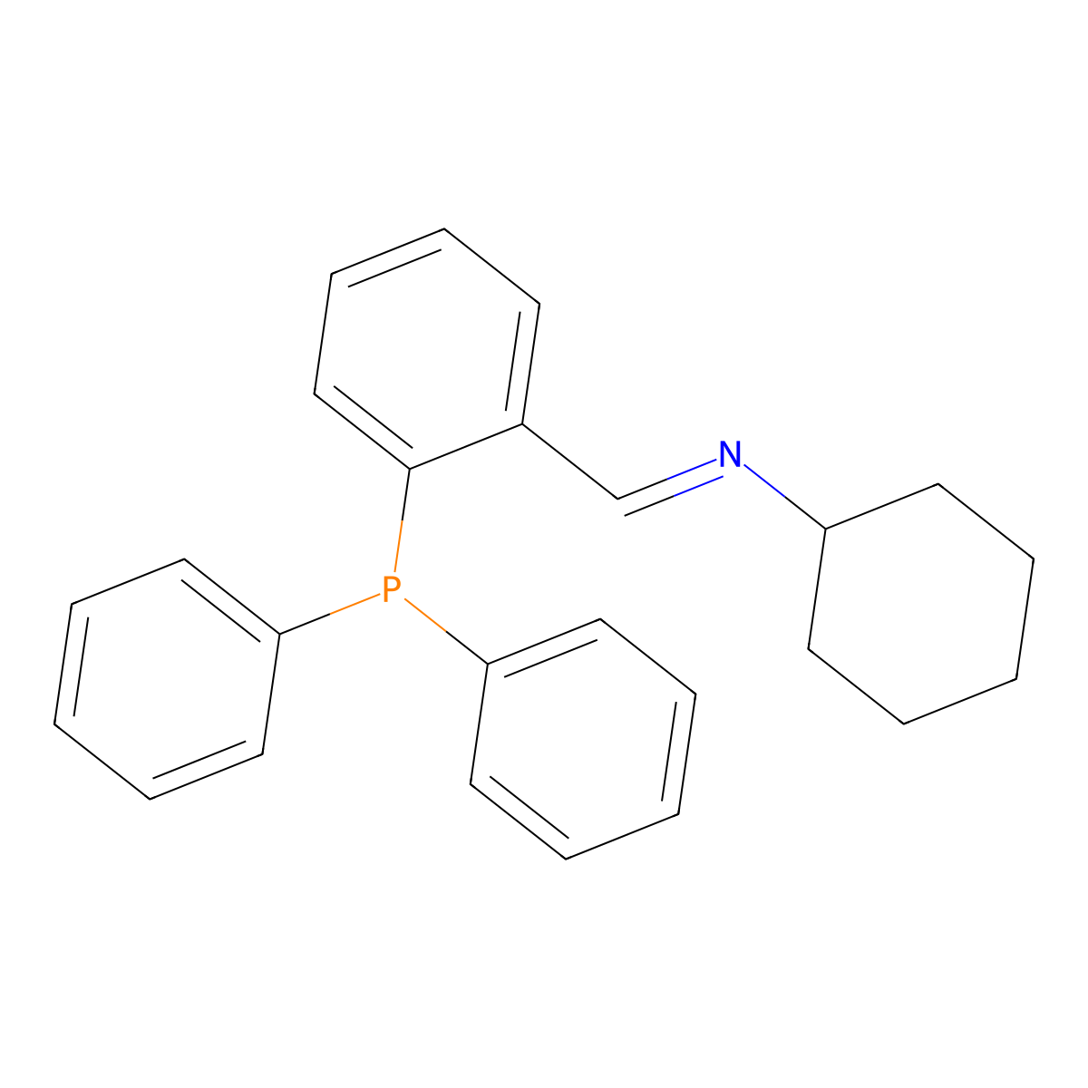 (NE)-N-((2-(diphenylphosphanyl)phenyl)methylidene)cyclohexanamine molecular structure, CAS 321155-13-9