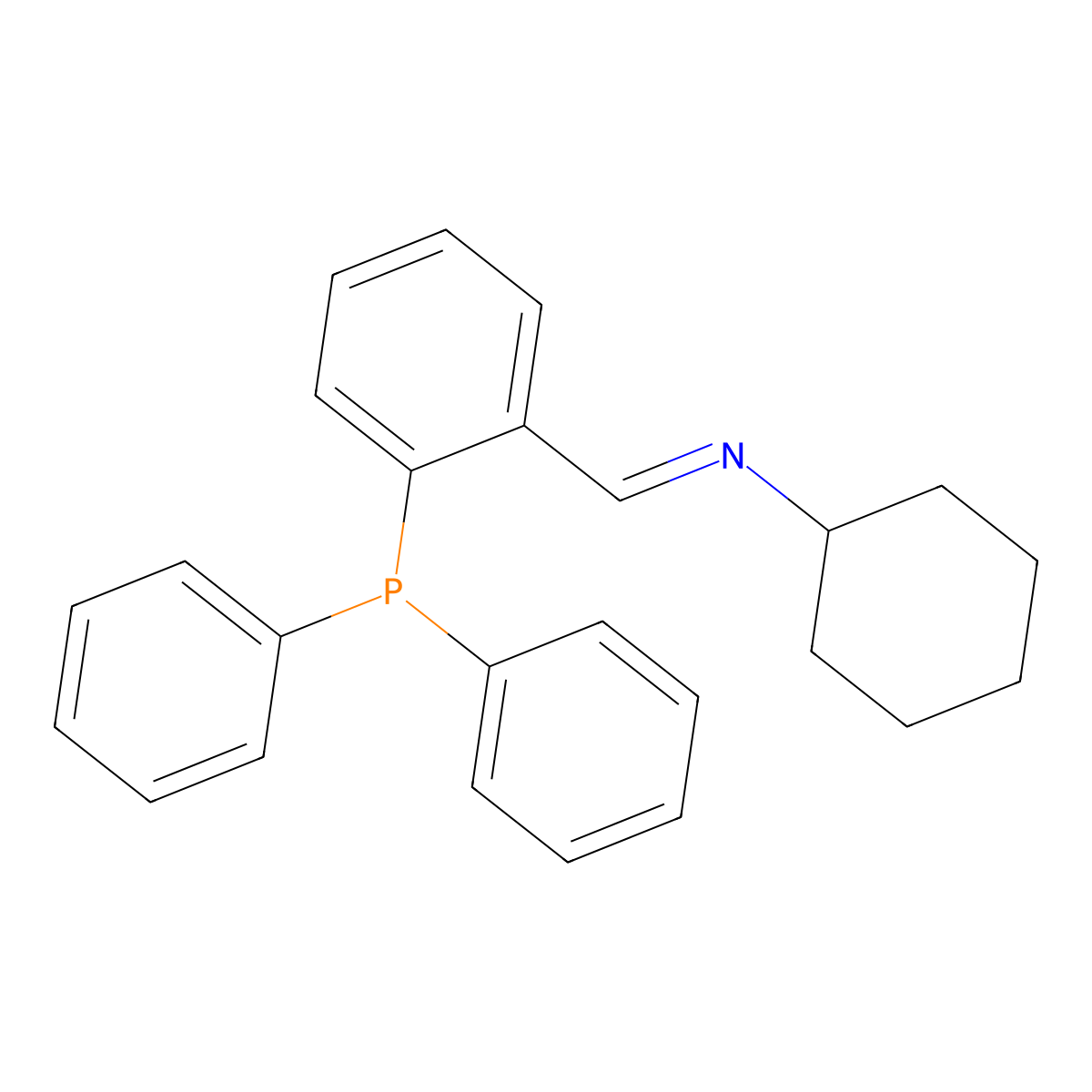 (NE)-N-((2-(diphenylphosphanyl)phenyl)methylidene)cyclohexanamine molecular structure, CAS 321155-13-9