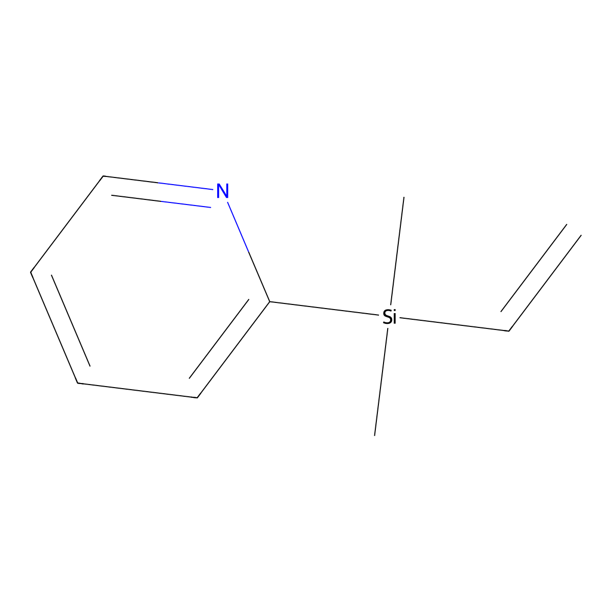 2-(Dimethylvinylsilyl)pyridine molecular structure, CAS 321155-39-9