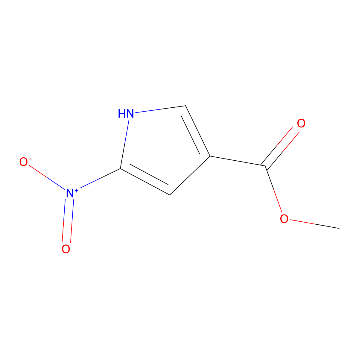 Methyl 5-nitro-1H-pyrrole-3-carboxylate molecular structure, CAS 32116-27-1