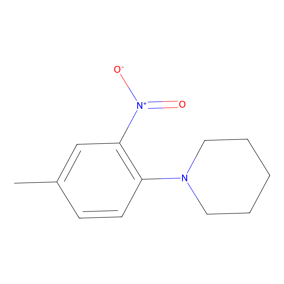 1-(4-Methyl-2-nitrophenyl)piperidine molecular structure, CAS 32117-01-4