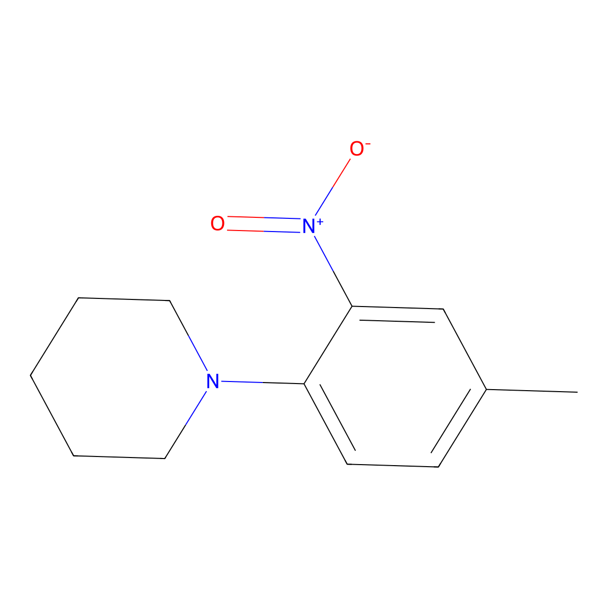1-(4-Methyl-2-nitrophenyl)piperidine molecular structure, CAS 32117-01-4