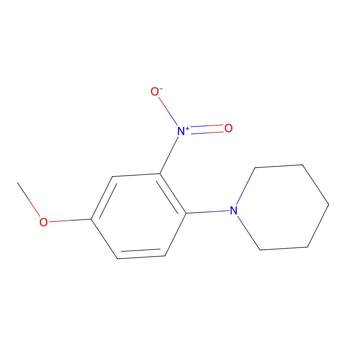 1-(4-Methoxy-2-nitrophenyl)piperidine molecular structure, CAS 32117-02-5