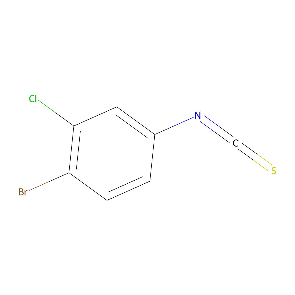 4-Bromo-3-chlorophenyl isothiocyanate molecular structure, CAS 32118-33-5