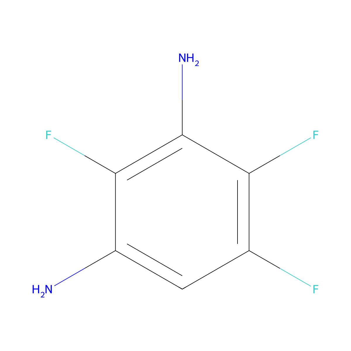 2,4,5-Trifluorobenzene-1,3-diamine molecular structure, CAS 321182-37-0