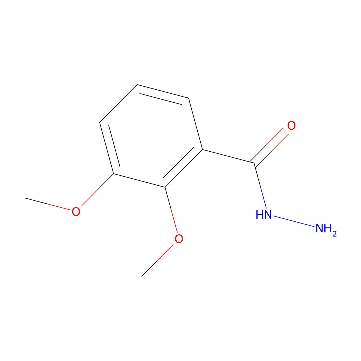 2,3-Dimethoxybenzohydrazide molecular structure, CAS 321195-74-8