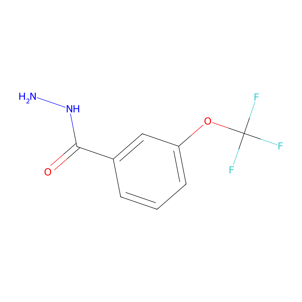 3-(Trifluoromethoxy)benzohydrazide molecular structure, CAS 321195-88-4