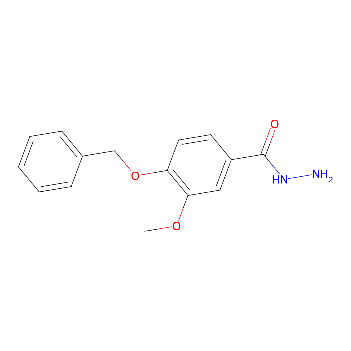 4-(Benzyloxy)-3-methoxybenzohydrazide molecular structure, CAS 321196-08-1