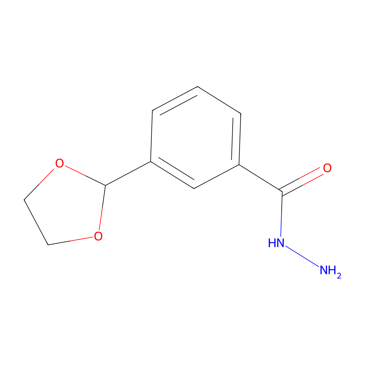 3-(1,3-Dioxolan-2-yl)benzohydrazide molecular structure, CAS 321198-17-8