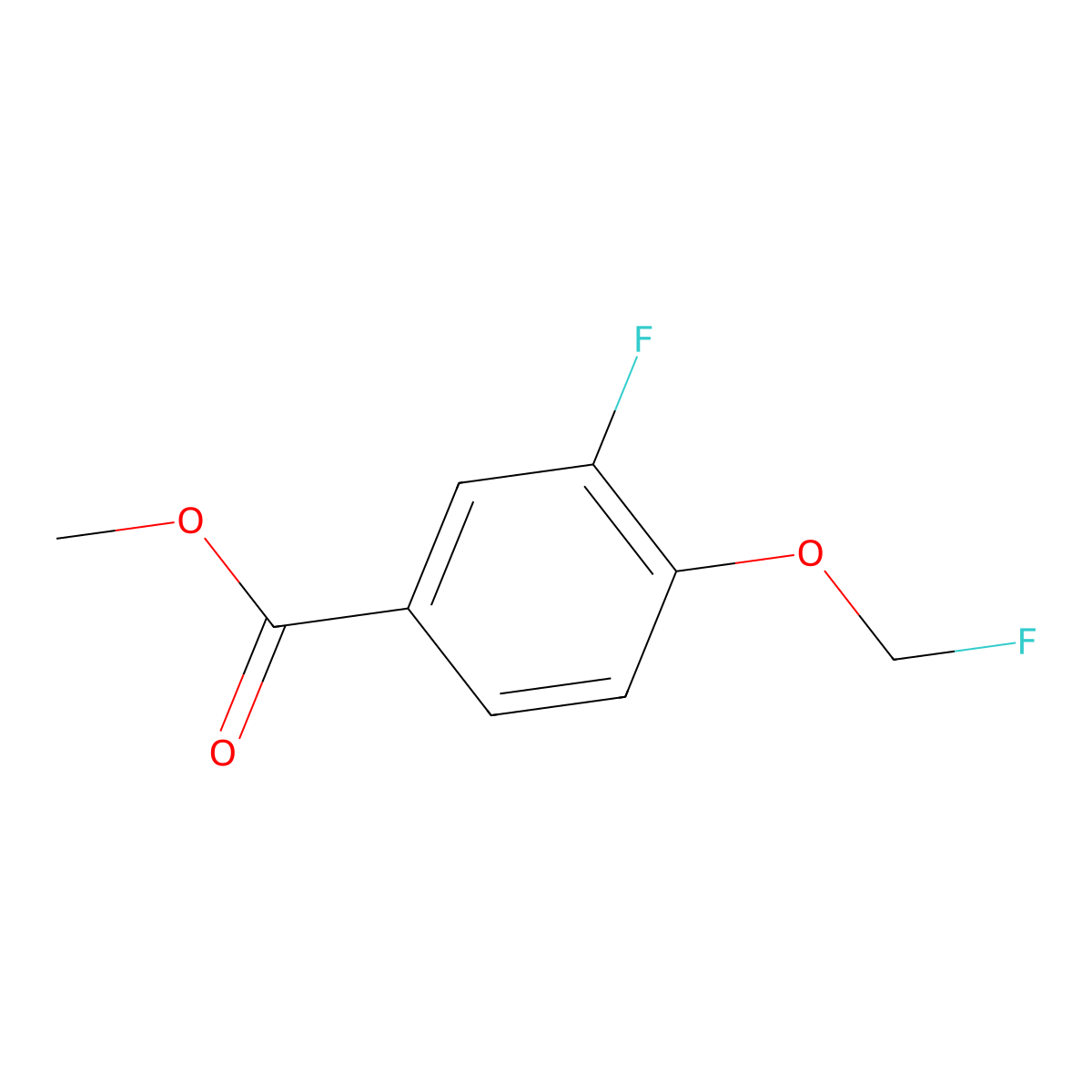 Methyl 3-fluoro-4-(fluoromethoxy)benzoate molecular structure, CAS 321198-20-3