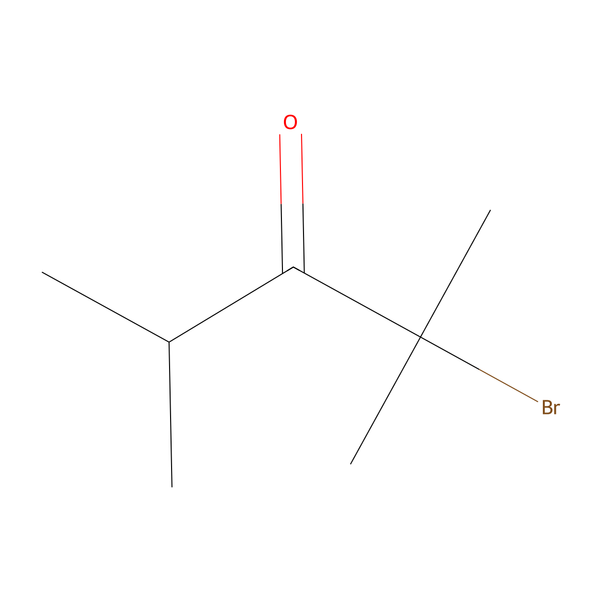 2-Bromo-2,4-dimethylpentan-3-one molecular structure, CAS 3212-63-3