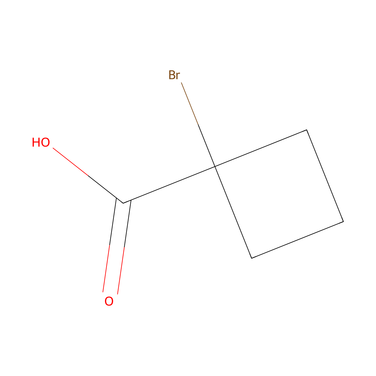 1-Bromocyclobutanecarboxylic acid molecular structure, CAS 32122-23-9