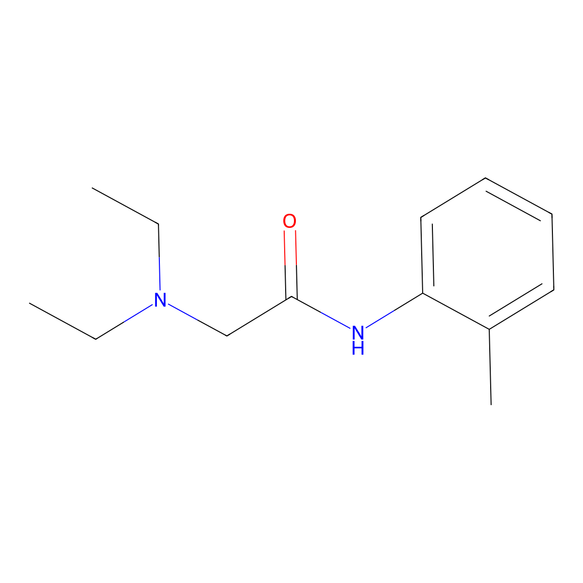 2-(Diethylamino)-N-(2-methylphenyl)acetamide molecular structure, CAS 3213-14-7