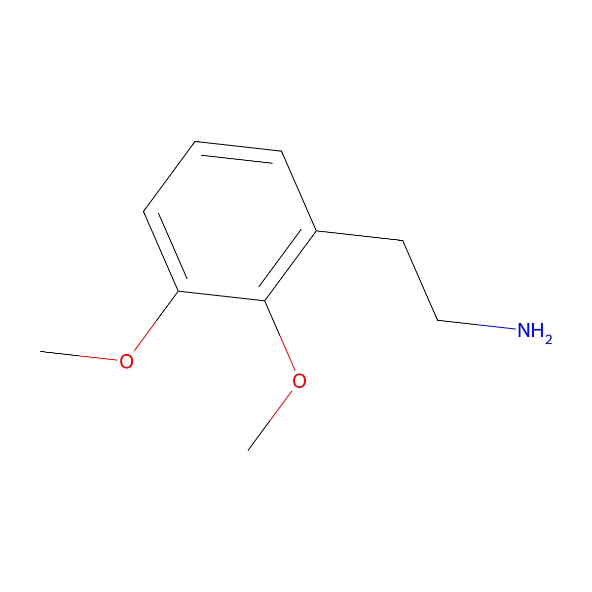 2,3-Dimethoxyphenethylamine molecular structure, CAS 3213-29-4