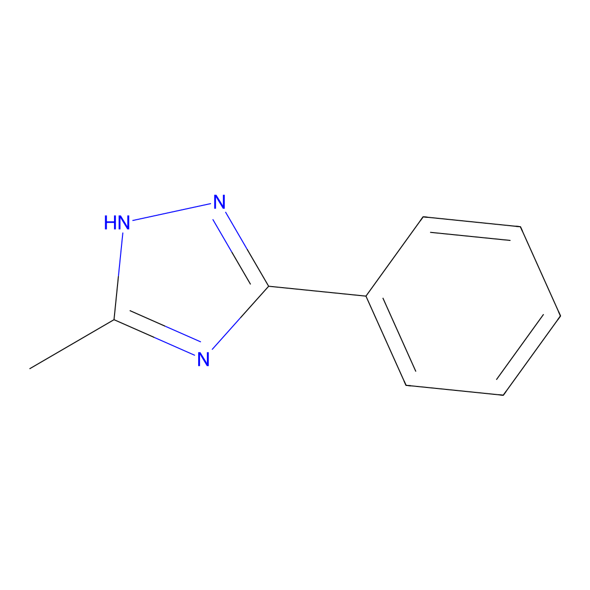 3-methyl-5-phenyl-1H-1,2,4-triazole molecular structure, CAS 3213-91-0