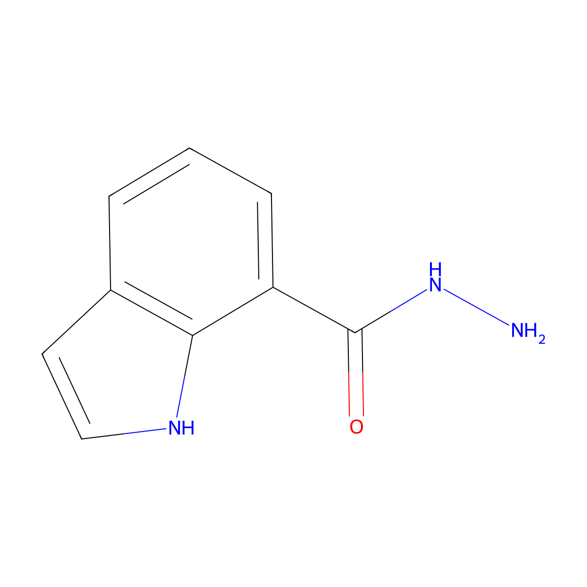 1H-indole-7-carbohydrazide molecular structure, CAS 321309-24-4