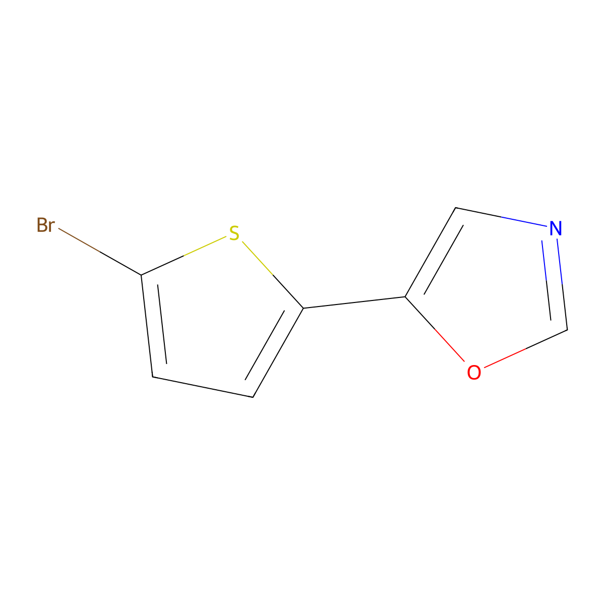 5-(5-Bromo-2-thienyl)-1,3-oxazole molecular structure, CAS 321309-25-5