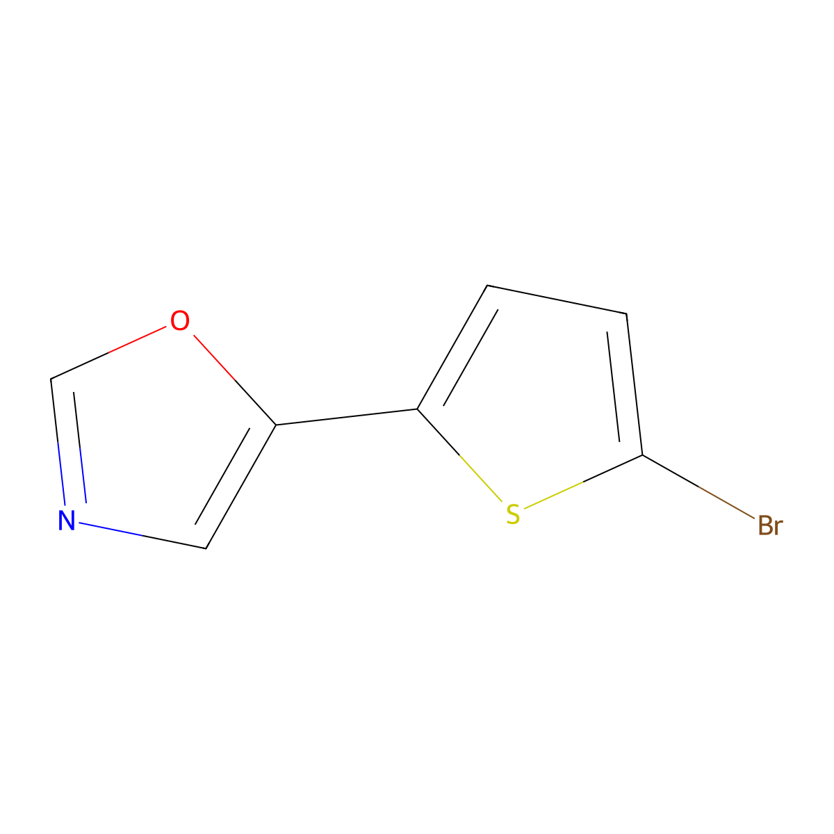 5-(5-Bromo-2-thienyl)-1,3-oxazole molecular structure, CAS 321309-25-5