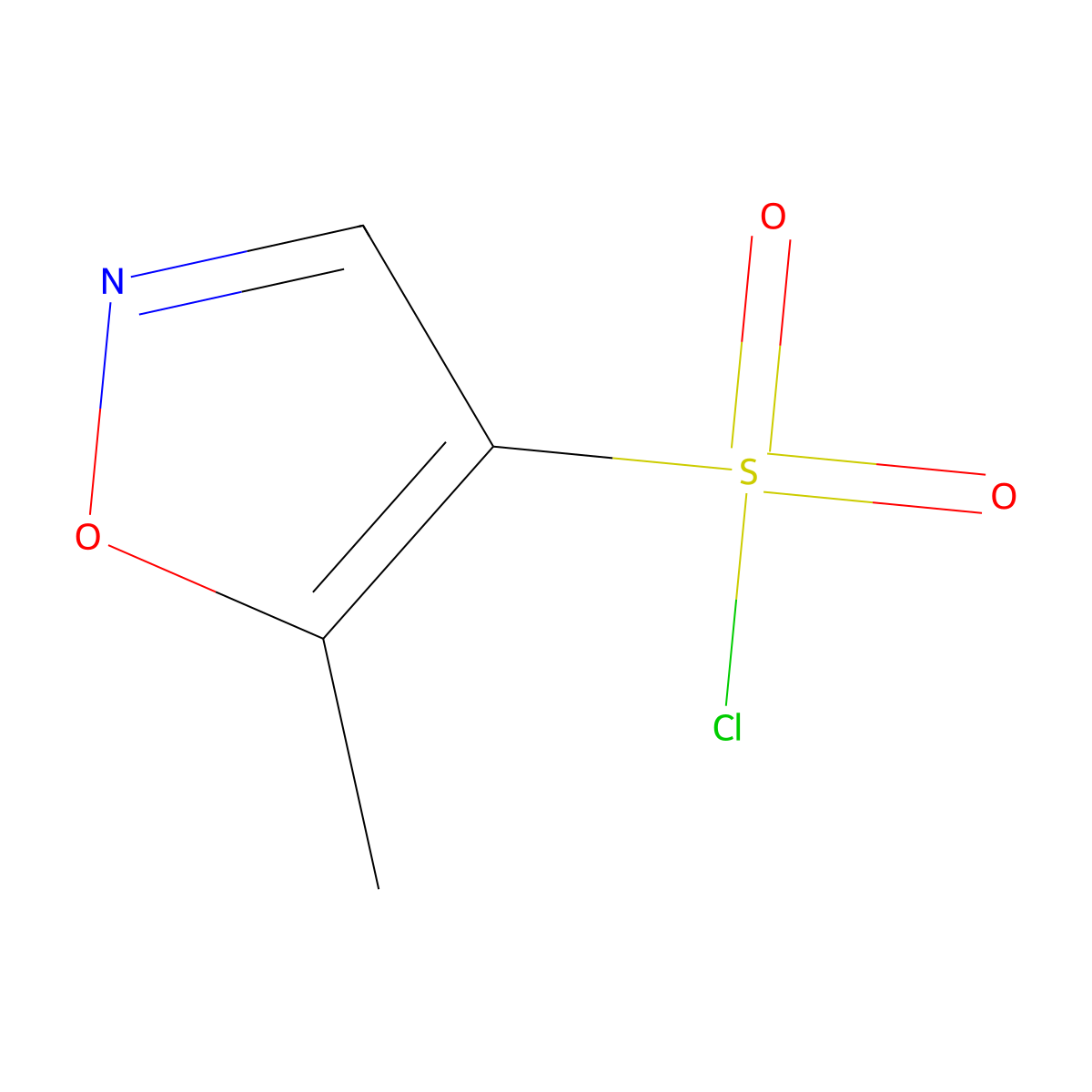 5-Methyl-1,2-oxazole-4-sulfonyl chloride molecular structure, CAS 321309-26-6