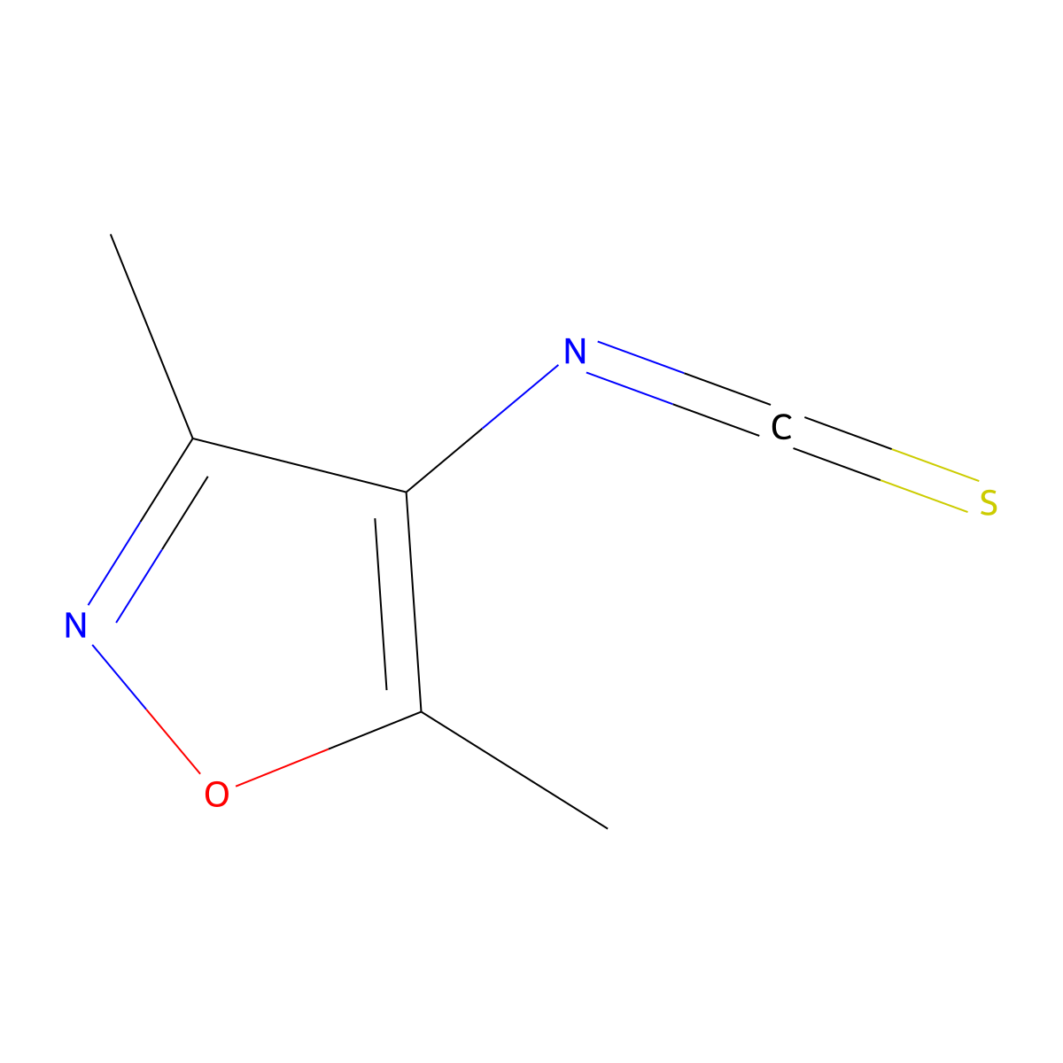 3,5-Dimethyl-4-isoxazolyl isothiocyanate molecular structure, CAS 321309-27-7